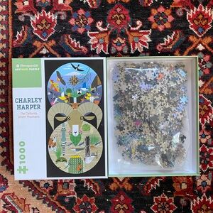 NWOT Charley Harper 1000-Piece Jigsaw Puzzle - California Desert Mountains